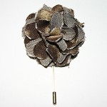 Brown Bronze Flower Lapel Pin