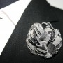 Smoke Tie-Dye Lapel Flower Pin