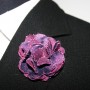 Tie-dye  Magenta Flower Lapel Pin