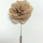 Beige Flower Lapel Pin